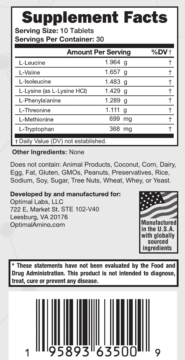 300 tablets, supplement facts