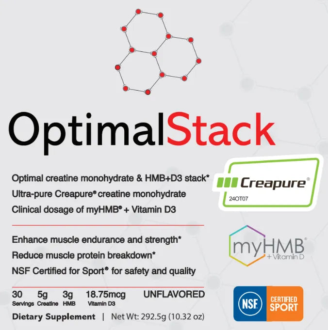 OptimalStack, front label