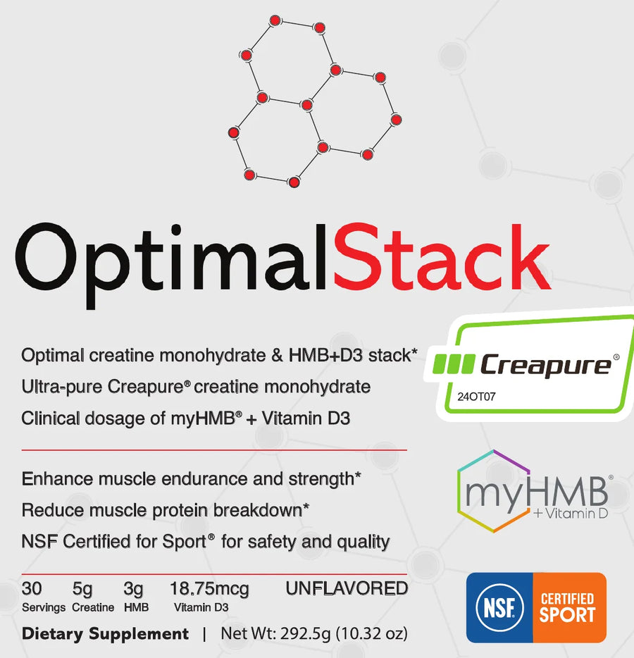 OptimalStack, front label